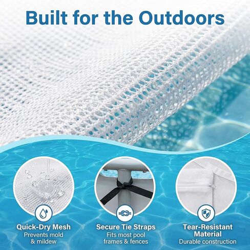 Poolside Perfection! 4-Pack Mesh Storage Bags for Toys, Pool Noodles, Vibrant Floats – Organize Your Swim Gear in Style! (3 pcs Small Zipper Bags & One Large Opening Bag) in Kuwait