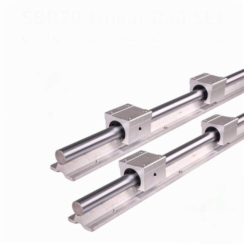 Professional 2pcs SBR20 200-2000mm Linear Guide Rail and 4pcs SBR20UU Linear Bearing Blocks for CNC Parts 20mm Linear Rail(1500mm) in Saudi Arabia