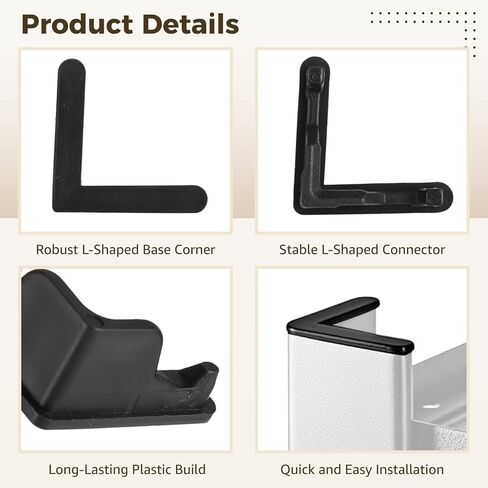 24 Pcs PP Plastic Post Insert Connectors, Sturdy Support for Storage Racks Including Whalen Muscle Rack Shelving, Wire Shelving Replacement Parts with 12 Post Corner Connectors and 12 Post Caps in Kuwait