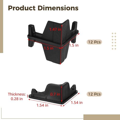 24 Pcs PP Plastic Post Insert Connectors, Sturdy Support for Storage Racks Including Whalen Muscle Rack Shelving, Wire Shelving Replacement Parts with 12 Post Corner Connectors and 12 Post Caps in Kuwait