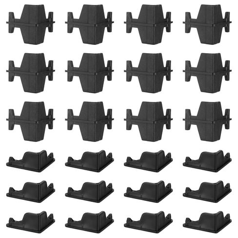 24 Pcs PP Plastic Post Insert Connectors, Sturdy Support for Storage Racks Including Whalen Muscle Rack Shelving, Wire Shelving Replacement Parts with 12 Post Corner Connectors and 12 Post Caps in Kuwait
