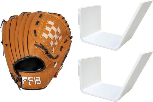 Baseball and Softball Glove Wall Mount, White, 3x3x4.1 Inches, Preserves Glove Shape, 2 Pack in Kuwait