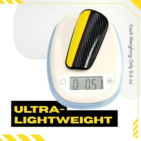 Pro Carbon Fiber Soccer Shin Guards, One Size Fits All, Dual Shell Design with 24000MPa Tensile Strength, Portable Carrying Case in Kuwait