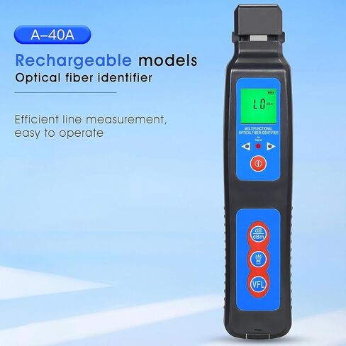 Rechargeable Live Fiber Optic identifier A-40A 800~1700nm wavelength Response Range,for 0.25 0.9 2.0 3.0mm, Single/Multi-Mode Universal, with LED Function and 1 FC-LC Adapter in Kuwait