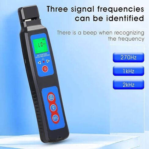 Rechargeable Live Fiber Optic identifier A-40A 800~1700nm wavelength Response Range,for 0.25 0.9 2.0 3.0mm, Single/Multi-Mode Universal, with LED Function and 1 FC-LC Adapter in Kuwait