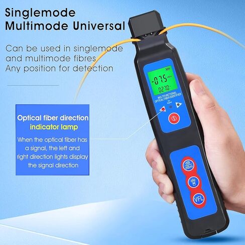 Rechargeable Live Fiber Optic identifier A-40A 800~1700nm wavelength Response Range,for 0.25 0.9 2.0 3.0mm, Single/Multi-Mode Universal, with LED Function and 1 FC-LC Adapter in Kuwait