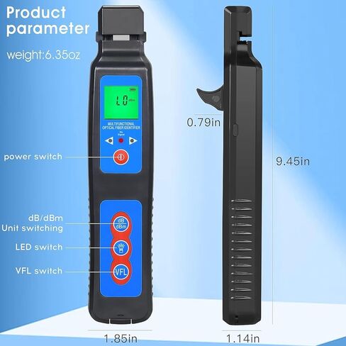Rechargeable Live Fiber Optic identifier A-40A 800~1700nm wavelength Response Range,for 0.25 0.9 2.0 3.0mm, Single/Multi-Mode Universal, with LED Function and 1 FC-LC Adapter in Kuwait