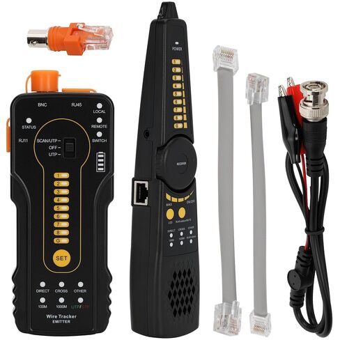 Digital Wire Tracer Tone Generator and Probe kit, Network Cable Continuity Tester for Ethernet, Telephone, Video, Coax, Speaker and Data Cables RJ11 RJ12 RJ45 in Kuwait