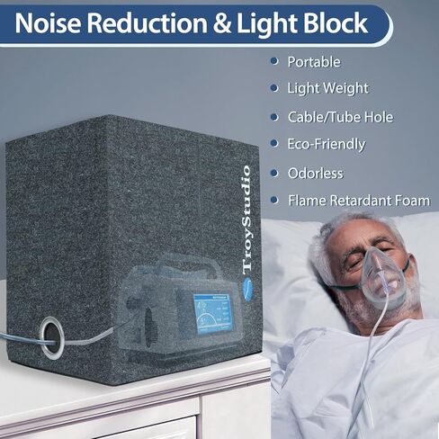 TroyStudio Portable Sound Proof Box, 16" x 12" x 16.2" Noise Reduction Enclosure, Light Blocking Quiet Cover, Soundproof Barrier for Ultrasonic Cleaner, Air Pump, Rock Tumbler & Generator in Saudi Arabia