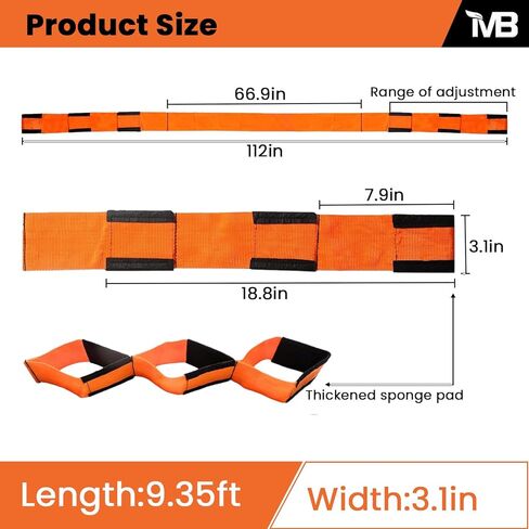 Moving Straps for Lifting Furniture, 2-Person Lifting Straps Moving up to 850LBS, Wide Design 3.15in for Appliances, Mattresses，Furniture，with Cotton Gloves & Storage Bag in Kuwait