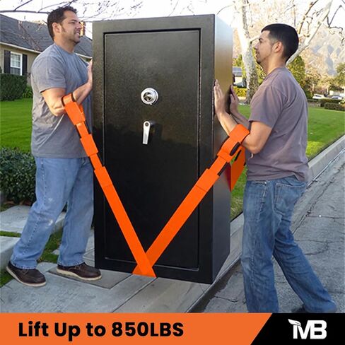 Moving Straps for Lifting Furniture, 2-Person Lifting Straps Moving up to 850LBS, Wide Design 3.15in for Appliances, Mattresses，Furniture，with Cotton Gloves & Storage Bag in Kuwait