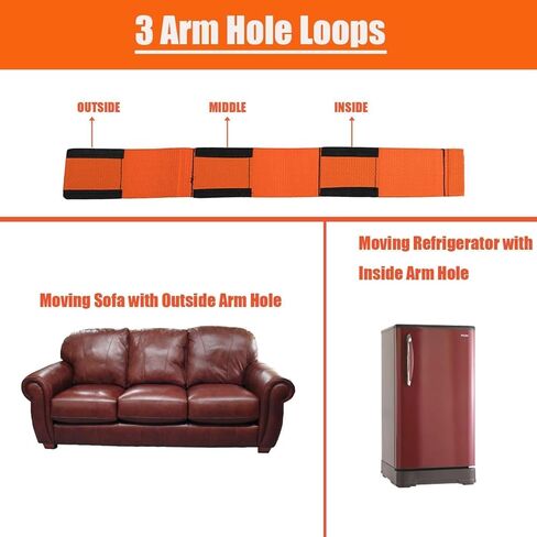 Moving Straps for Lifting Furniture, 2-Person Lifting Straps Moving up to 850LBS, Wide Design 3.15in for Appliances, Mattresses，Furniture，with Cotton Gloves & Storage Bag in Kuwait