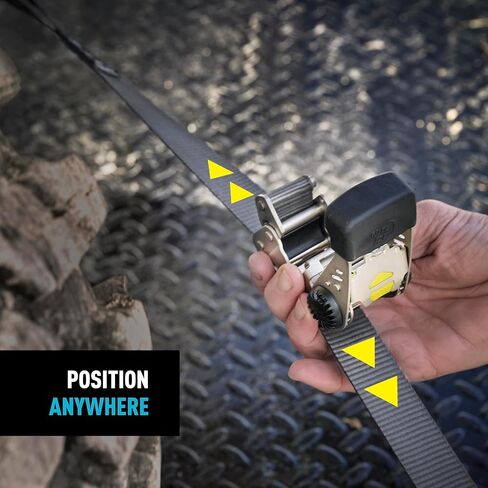 Nite Ize CamJam HookLock Ratchet Strap System - Adjustable, Heavy-Duty Tie Down Straps - Cargo Attachment with Spring-Actuated Hooks - Includes Ratchets, Hooks, Webbing & Storage - Small (2 Pack) in Kuwait