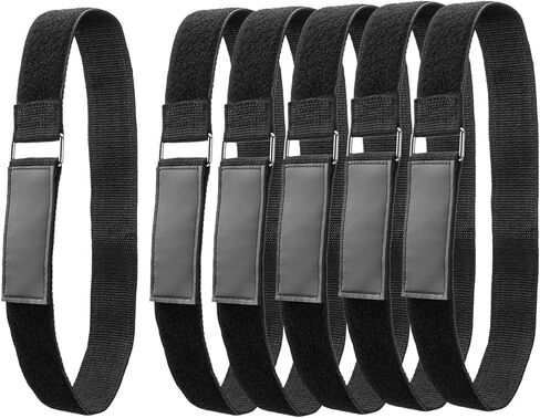 6 Pcs Reusable Ladder Straps, Ladder Rack Tie Down Straps with Nylon Hook & Loop, Adjustable Ladder Strap for Trucks, Van, SUV, RV, Home, Garage, Passenger Car or Boat (33'' x 2'') in Kuwait