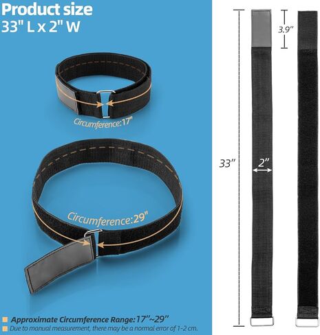 6 Pcs Reusable Ladder Straps, Ladder Rack Tie Down Straps with Nylon Hook & Loop, Adjustable Ladder Strap for Trucks, Van, SUV, RV, Home, Garage, Passenger Car or Boat (33'' x 2'') in Kuwait