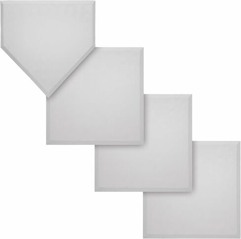 Champion Sports-96 Heavy-Duty Rubber Home Plate, White 16" x 17" x 1" in Kuwait