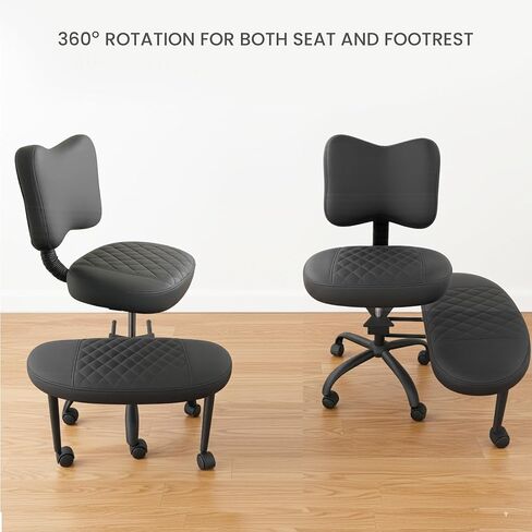 كرسي مكتب التأمل المقاطع كرسي مكتب ADHD للبالغين الذين لديهم عجلات مريحة لدعم الظهر والراحة في الساق لمركز متعدد المركز يتقاطع يركع في الركوع وارتفاع اليوغا قابل للتعديل in Kuwait