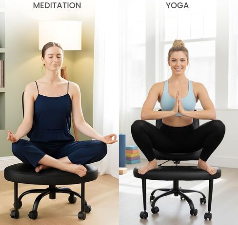 كرسي مكتب التأمل المقاطع كرسي مكتب ADHD للبالغين الذين لديهم عجلات مريحة لدعم الظهر والراحة في الساق لمركز متعدد المركز يتقاطع يركع في الركوع وارتفاع اليوغا قابل للتعديل in Kuwait