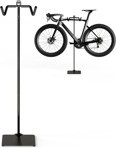 Rcool Carbon Steel Bike Stand,Adjustable 24-51in,Home Garage Parking Rack,Stable Anti-Slip,Durable Install,Frame Protection,Space-Saving，Black in Saudi Arabia