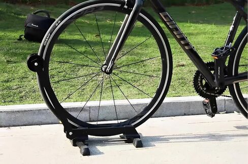 Foldable Bike Floor Stand - Aluminum Alloy Universal Bicycle Parking Rack for Mountain, Road & Kids Bikes - Indoor Bike Storage Holder for Garage, Home & Shop Display in Saudi Arabia