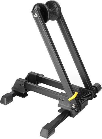 Foldable Bike Floor Stand - Aluminum Alloy Universal Bicycle Parking Rack for Mountain, Road & Kids Bikes - Indoor Bike Storage Holder for Garage, Home & Shop Display in Saudi Arabia