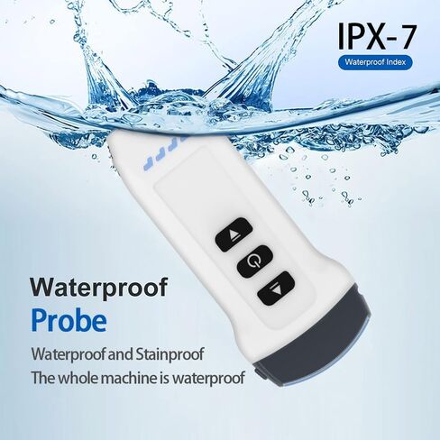 Dual Probe Wireless Color Doppler Ultrasound Machine 3.2MHZ and 7.5MHZ Probe, Wireless Ultrasound Machine for Android and iOS, Handheld Ultrasound Scanner for Dog, Cat, Horse, Pig, Sheep（white） in Kuwait