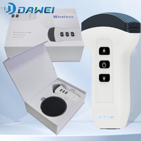 Dual Probe Wireless Color Doppler Ultrasound Machine 3.2MHZ and 7.5MHZ Probe, Wireless Ultrasound Machine for Android and iOS, Handheld Ultrasound Scanner for Dog, Cat, Horse, Pig, Sheep（white） in Kuwait