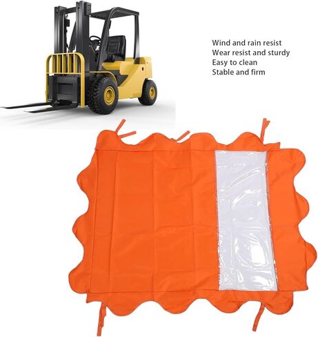 ciciglow Forklift Top Cover, 45x33in Universal Fork Truck Sunshade Top Water Proof Oxford Cloth Transparent PVC Forklifts Roof Cover in Saudi Arabia