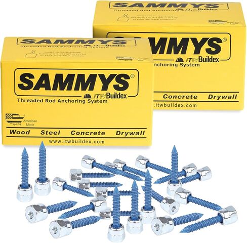 Everflow Sammys 8059957-50 CST 20 3/8 Inch Screw Vertically Threaded Rod Anchor Designed for Concrete Structure, Steel, Zinc Finish, Corrosion Resistance, 5/16 x 1-3/4 Inch Screw Length (pack of 50) in Saudi Arabia