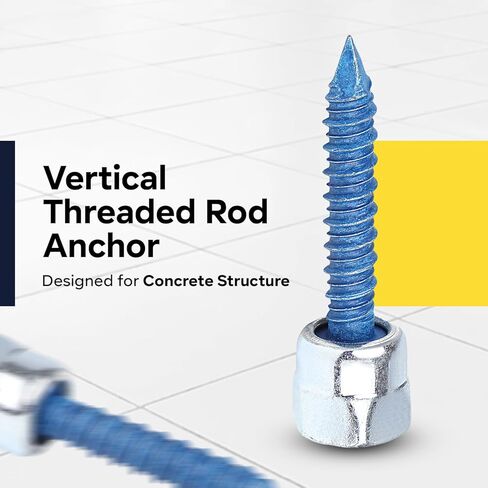 Everflow Sammys 8059957-50 CST 20 3/8 Inch Screw Vertically Threaded Rod Anchor Designed for Concrete Structure, Steel, Zinc Finish, Corrosion Resistance, 5/16 x 1-3/4 Inch Screw Length (pack of 50) in Saudi Arabia