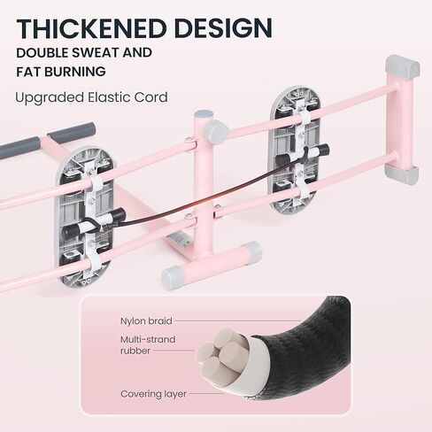 معدات تمرين، آلة تزلج، مدرب تزلج محاكاة، آلة تمرين تزلج مع 4 مستويات قابلة للتعديل، دواسة مضادة للانزلاق، مسند للذراع، سعة وزن 550 رطل لتمارين عضلات الساق الممتعة (وردي) in Kuwait