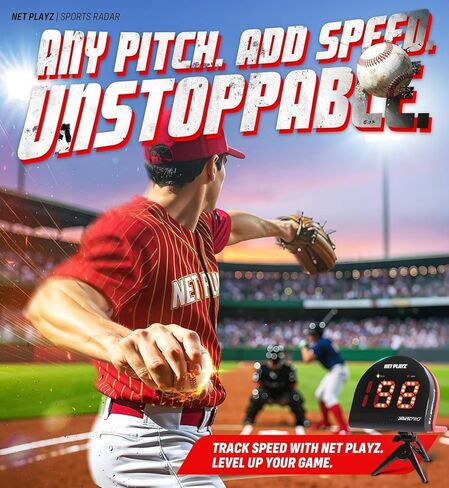 NET Playz Multi-Sports Personal Speed Radar Detector Gun, Measurement Baseball Pitching, Bat Swinging and Soccer Shooting Speed in Saudi Arabia