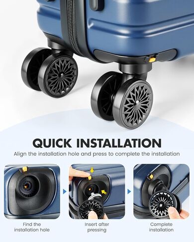 Lekesky Luggage Replacement Wheels 2 PCS - Suitcase Wheels Replacement Spare Part Universal, Wear-Resistant Luggage Wheels Most Suitcase Rolling Briefcase Wheel Repair in Kuwait