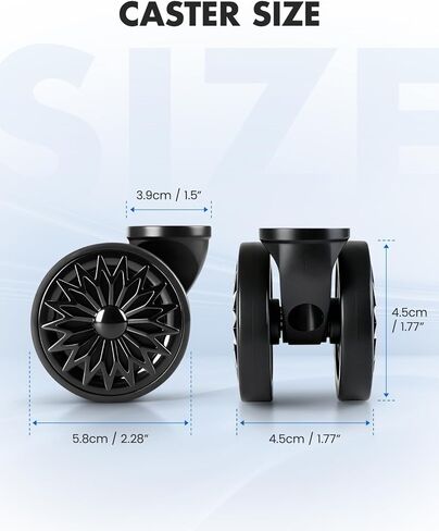 Lekesky Luggage Replacement Wheels 2 PCS - Suitcase Wheels Replacement Spare Part Universal, Wear-Resistant Luggage Wheels Most Suitcase Rolling Briefcase Wheel Repair in Kuwait