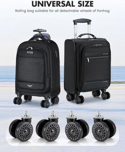 Lekesky Luggage Replacement Wheels 2 PCS - Suitcase Wheels Replacement Spare Part Universal, Wear-Resistant Luggage Wheels Most Suitcase Rolling Briefcase Wheel Repair in Kuwait