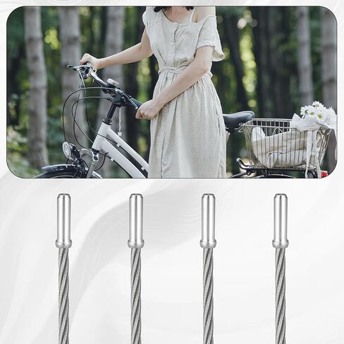 100PCS Bike Cable End Caps and 20PCS Bikes Cable Clasps, Alloy Bicycle Cables Ends, Derailleur Cables End Cap, Rotatable S-Hook Clips, Suitable for Mountain Bike and Road Bikes Brake Cableends in Saudi Arabia
