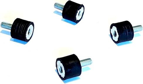 4 Rubber Vibration Isolator Mounts (1" Diameter x 3/4" Height) 5/16-18 x 3/4" Long Stud Male Female in Kuwait
