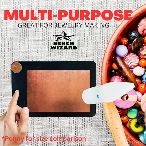 BENCH WIZARD 6 x 4" Rubber Block Work Surface | Absorbs Noise and Vibration || Great for Jewelry Making, Hobbyists, Craftsmen in Kuwait