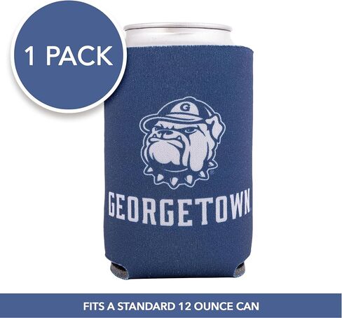 Desert Cactus Georgetown University Can Insulator Hoyas GU Beverage Cooler 1 Pack Foam 12oz Can Holder Single Sided (Design A) in Saudi Arabia