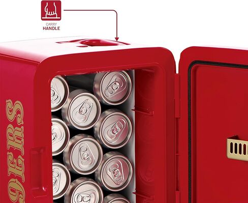 Ukonic NFL San Francisco 49ers 15-Can Mini Fridge 10L - AC/DC مدعوم، ألوان الفريق الرسمية وشعار، مبرد محمول للبوابات الخلفية، المنزل، المكتب، أو السيارة in Kuwait