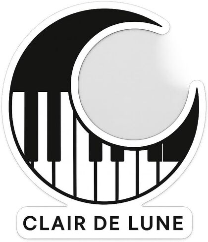 Minimalist Piano Keys Clair de Lune Sticker (2.5" x 2.75") in Saudi Arabia