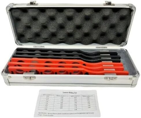 Optical Retinoscopy Rack Lens Set Ophthalmic Equipment Refraction Inspection Trial Lenses Plastic 6 Bars 30 Lens with Aluminum Case in Kuwait