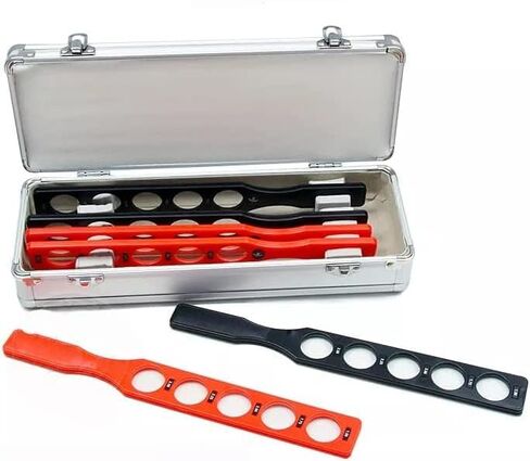 Optical Retinoscopy Rack Lens Set Ophthalmic Equipment Refraction Inspection Trial Lenses Plastic 6 Bars 30 Lens with Aluminum Case in Kuwait