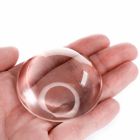 Eisco – Glass Plano-Convex Optical Lens, 50mm Diameter x 50mm Focal Length Lens for Light Refraction and Physics Experiments in Kuwait