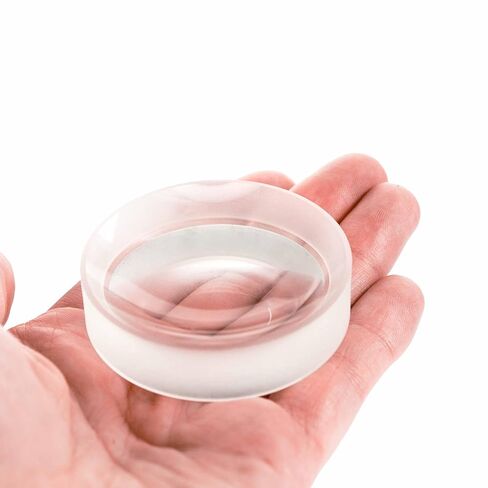 Eisco – Glass Plano-Concave Lens 50mm Diameter x 50mm Focal Length Optical Lens for Diverging Light Science and Physics Experiments in Kuwait