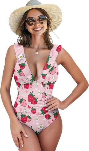 Womens One Piece Swimsuit with Cover Up Sarong Wrap Skirt Tummy Control Bikini Set Ruffled Bathing Suit Plus Size in Saudi Arabia