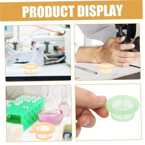 2pcs Disposable Cell Strainer Green Yellow Mesh Filters for Laboratory Science Experiments Sturdy Polypropylene Nylon Mesh Strainers with Round Handle for Efficient Filtration and in Saudi Arabia