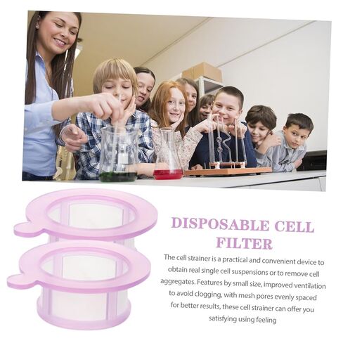 2pcs Disposable Cell Strainers Fine Mesh Filters Lightweight Laboratory Experiment Tool with Handle Design for Reliable Filtration and Easy Operation in Saudi Arabia
