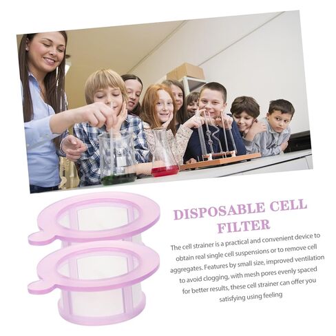 2pcs Disposable Cell Strainers Screen Laboratory Cell Filters with Frame Lightweight Fine Screen Sieve for Experiment Teaching and Lab Use in Saudi Arabia