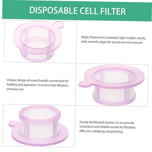 2pcs Disposable Cell Strainers Screen Laboratory Cell Filters with Frame Lightweight Fine Screen Sieve for Experiment Teaching and Lab Use in Saudi Arabia